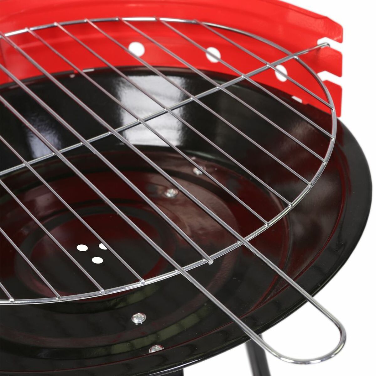 Grill Schwarz Rot 34 x 34 x 55 cm