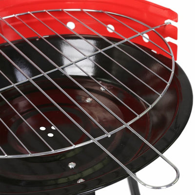 Grill Schwarz Rot 34 x 34 x 55 cm